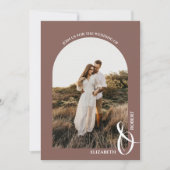 ロマンチックなフォトバラ結婚トープ 招待状 (正面)