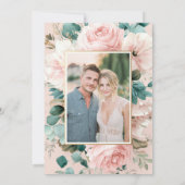 ロマンチックなフラッシュの花の結婚式の予告 招待状 (裏面)