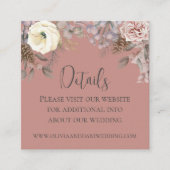 ロマンチックなフラッシュウェディング詳細封入カード エンクロージャーカード (正面)