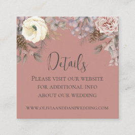 ロマンチックなフラッシュウェディング詳細封入カード エンクロージャーカード