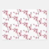 ロマンチックなフラッシュブルーの花のブライズシャワー ラッピングペーパーシート (正面3)