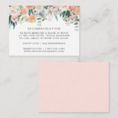 ロマンチックなフラッシュ フラワー ウェディング 宿泊 カード (正面/裏面)