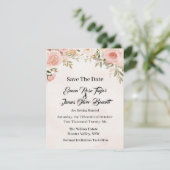 ロマンチックなフラワーのセーブ・ザ・デートカード セーブザデート (スタンド正面)