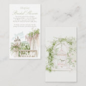 ロマンチックなフランス庭園シャトー ディスプレイ ブライダル エンクロージャーカード (正面/裏面)