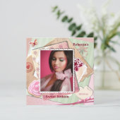 ロマンチックなフレームフォト招待状 招待状 (スタンド正面)