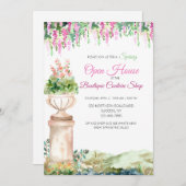 ロマンチックなフローラとUrn招待状 招待状 (正面/裏面)