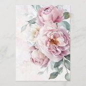 ロマンチックなフローラの水色のバラ結婚ズ メニュー (裏面)