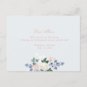 ロマンチックなフローラは私の花嫁カードになる インビテーションポストカード (裏面)