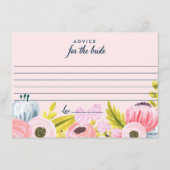 ロマンチックなフローラアドバイスのための花嫁カード アドバイスカード (正面)