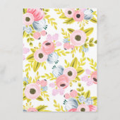 ロマンチックなフローラアドバイスのための花嫁カード アドバイスカード (裏面)