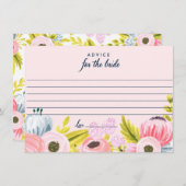 ロマンチックなフローラアドバイスのための花嫁カード アドバイスカード (正面/裏面)