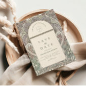 ロマンチックなフローラアーチ日付を結婚保存 セーブザデート