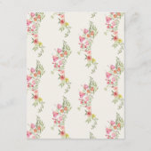 ロマンチックなフローラアーチ結婚デジタル詳細 招待状 (裏面)