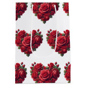 ロマンチックなフローラアート ミディアムペーパーバッグ (裏面)