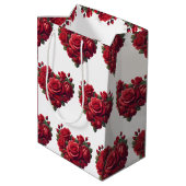 ロマンチックなフローラアート ミディアムペーパーバッグ (裏面アングル)