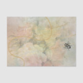 ロマンチックなフローライエローピンクホワイトデコページ 薄葉紙 (正面)