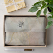 ロマンチックなフローライエローピンクホワイトデコページ 薄葉紙 (ギフト)