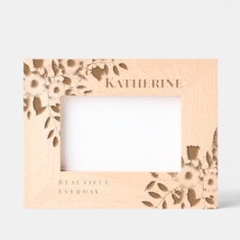 ロマンチックなフローラエッチングフレーム レーザー彫刻フレーム