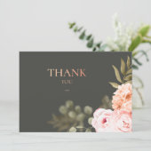 ロマンチックなフローラサンキューカード 招待状 (スタンド正面)