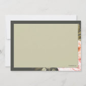 ロマンチックなフローラサンキューカード 招待状 (裏面)