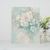 ロマンチックなフローラスクラップブック紙 – シャビーシック (スタンド正面)