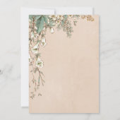 ロマンチックなフローラスクリプトハンドドローかわいらしド結婚ズ 招待状 (裏面)