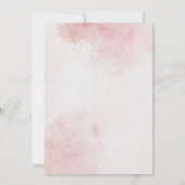 ロマンチックなフローラデザインブルガンディ結婚ボールガウン 招待状 (裏面)