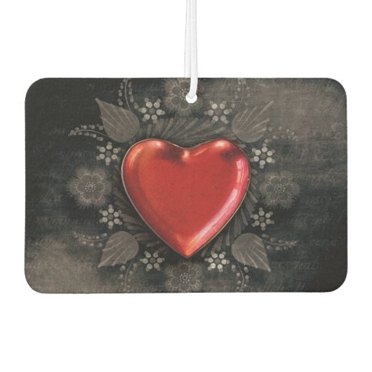 ロマンチックなフローラハートバレンタインラブ カーエアーフレッシュナー (正面)