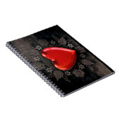 ロマンチックなフローラハートバレンタインラブ ノートブック (右側)