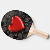 ロマンチックなフローラハートバレンタインラブ 卓球ラケット (横)