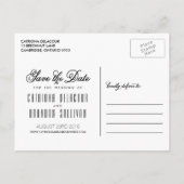 ロマンチックなフローラハート写真を保存する日付はがき 案内ポストカード (裏面)