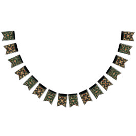 ロマンチックなフローラバンティングバナー バンティングフラッグ