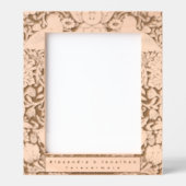 ロマンチックなフローラバードパター結婚ン レーザー彫刻フレーム (正面)