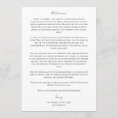 ロマンチックなフローラフレームパープルシェード2写真 プログラム (裏面)