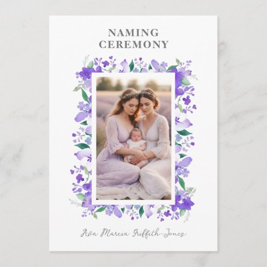 ロマンチックなフローラフレームパープルシェード2写真 プログラム (正面)