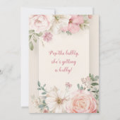 ロマンチックなフローラブライダルシャワーカード 招待状 (裏面)