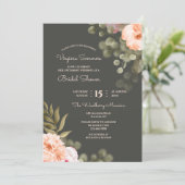 ロマンチックなフローラブライダルシャワー招待 招待状 (スタンド正面)