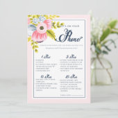 ロマンチックなフローラブライダルシャワー電話ゲーム (スタンド正面)