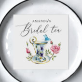 ロマンチックなフローラブライダルシャワー | 茶エレガントパーティー スタンダードカクテルナプキン