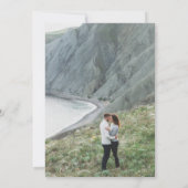 ロマンチックなフローラブルー写真保存日時 セーブザデート (裏面)