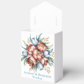 ロマンチックなフローラブーケ：牡丹&チューリップ結婚ズ フェイバーボックス (見開き)