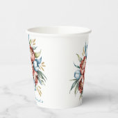 ロマンチックなフローラブーケ：牡丹&チューリップ結婚ズ 紙コップ (左)