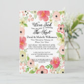 ロマンチックなフローラポスト結婚式の招待 招待状 (スタンド正面)