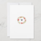 ロマンチックなフローラポスト結婚式の招待 招待状 (裏面)