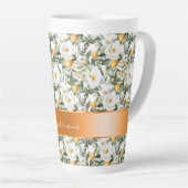 ロマンチックなフローラミカンイタリアンシチリア カフェラテマグ (右アングル)