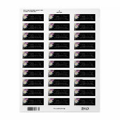 ロマンチックなフローラムーディダークフラワーズ差出人住所 ラベル (フルシート)