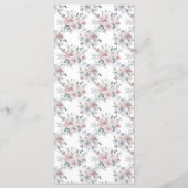 ロマンチックなフローラリースウォーターカラーモノグラム結婚ズ プログラム (裏面)