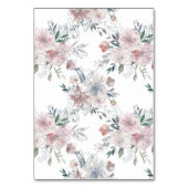 ロマンチックなフローラリースウォーターカラーモノグラム テーブルナンバー (裏面)