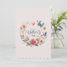 ロマンチックなフローラリースハッピーマザーズデイ