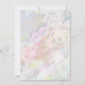 *～*ロマンチックなフローラレースの真珠のビンテージ結婚式 招待状 (裏面)